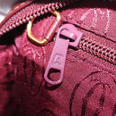 Cartier Must Line Shoulder Bag Leather Bordeaux Gold Tone Auth 208085A-22