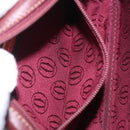 Cartier Must Line Shoulder Bag Leather Bordeaux Gold Tone Auth 208085A-23