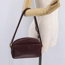 Cartier Must Line Shoulder Bag Leather Bordeaux Gold Tone Auth 208085A-26