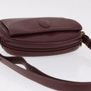 Cartier Must Line Shoulder Bag Leather Bordeaux Gold Tone Auth 208085A-6