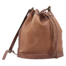 Burberrys Shoulder Bag Leather Brown Gold Tone Auth 208087-1