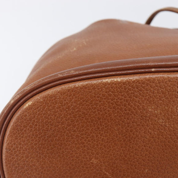 Burberrys Shoulder Bag Leather Brown Gold Tone Auth 208087