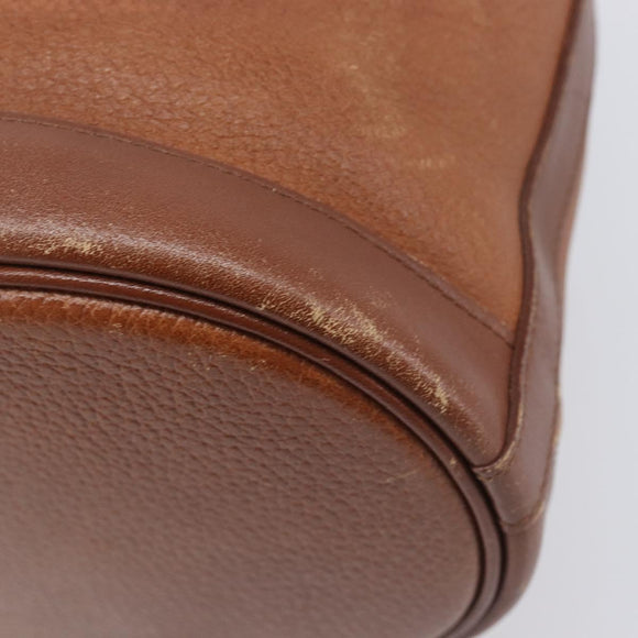 Burberrys Shoulder Bag Leather Brown Gold Tone Auth 208087