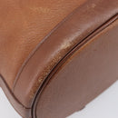Burberrys Shoulder Bag Leather Brown Gold Tone Auth 208087-11