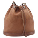 Burberrys Shoulder Bag Leather Brown Gold Tone Auth 208087-13