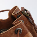 Burberrys Shoulder Bag Leather Brown Gold Tone Auth 208087-10