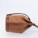 Burberrys Shoulder Bag Leather Brown Gold Tone Auth 208087-3
