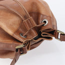 Burberrys Shoulder Bag Leather Brown Gold Tone Auth 208087-6