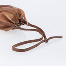 Burberrys Shoulder Bag Leather Brown Gold Tone Auth 208087-7