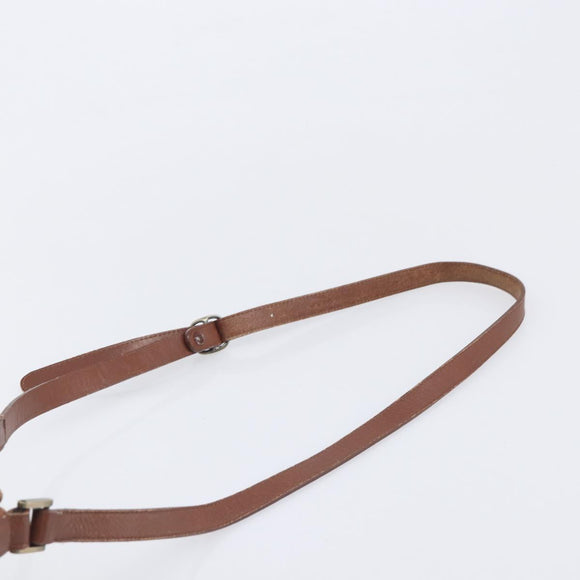 Burberrys Shoulder Bag Leather Brown Gold Tone Auth 208087