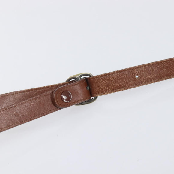 Burberrys Shoulder Bag Leather Brown Gold Tone Auth 208087