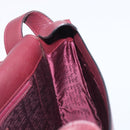 Cartier Shoulder Bag Leather Bordeaux Gold Tone Auth 208089A-20