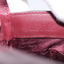 Cartier Shoulder Bag Leather Bordeaux Gold Tone Auth 208089A-12