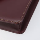 Cartier Must Line Shoulder Bag Leather Bordeaux Gold Tone Auth 208091V-12