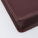 Cartier Must Line Shoulder Bag Leather Bordeaux Gold Tone Auth 208091V-13