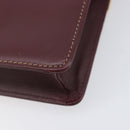 Cartier Must Line Shoulder Bag Leather Bordeaux Gold Tone Auth 208091V-14
