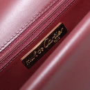 Cartier Must Line Shoulder Bag Leather Bordeaux Gold Tone Auth 208091V-19