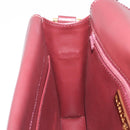 Cartier Must Line Shoulder Bag Leather Bordeaux Gold Tone Auth 208091V-22
