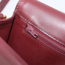 Cartier Must Line Shoulder Bag Leather Bordeaux Gold Tone Auth 208091V-23