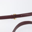 Cartier Must Line Shoulder Bag Leather Bordeaux Gold Tone Auth 208091V-9