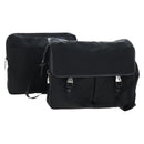 PRADA Shoulder Bag Nylon Black Silver Auth 208092V-1
