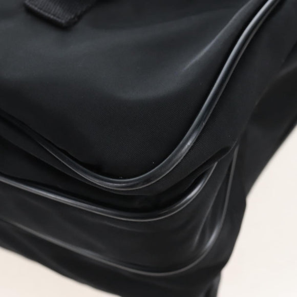 PRADA Shoulder Bag Nylon Black Silver Auth 208092V