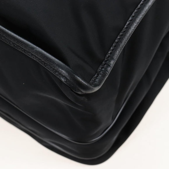 PRADA Shoulder Bag Nylon Black Silver Auth 208092V