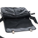 PRADA Shoulder Bag Nylon Black Silver Auth 208092V-19