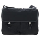 PRADA Shoulder Bag Nylon Black Silver Auth 208092V-2