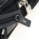 PRADA Shoulder Bag Nylon Black Silver Auth 208092V-21