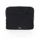 PRADA Shoulder Bag Nylon Black Silver Auth 208092V-32