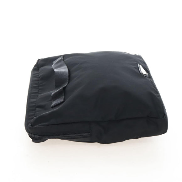 PRADA Shoulder Bag Nylon Black Silver Auth 208092V