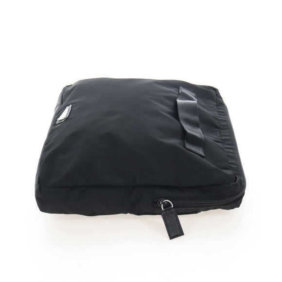 PRADA Shoulder Bag Nylon Black Silver Auth 208092V