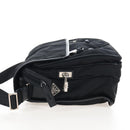 PRADA Shoulder Bag Nylon Black Silver Auth 208092V-4