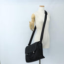 PRADA Shoulder Bag Nylon Black Silver Auth 208092V-43
