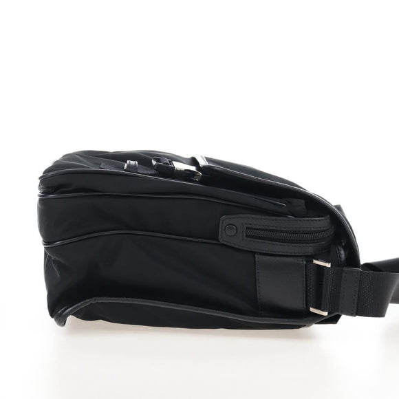 PRADA Shoulder Bag Nylon Black Silver Auth 208092V