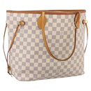 LOUIS VUITTON Damier Azur Neverfull MM Tote Bag N41605 LV Auth 208093-1