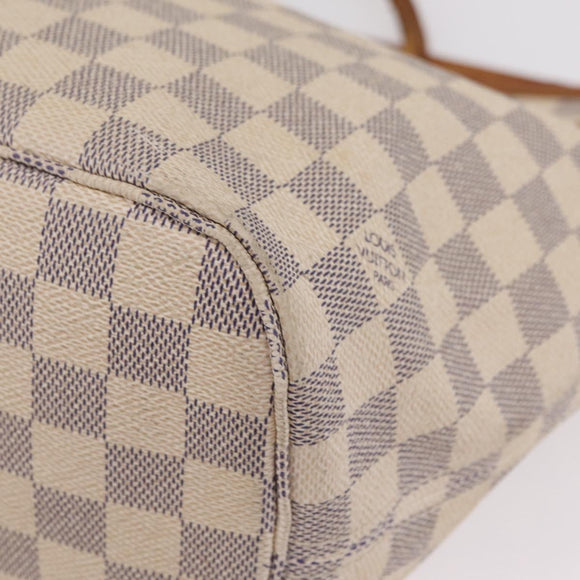 LOUIS VUITTON Damier Azur Neverfull MM Tote Bag N41605 LV Auth 208093