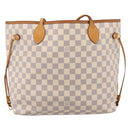 LOUIS VUITTON Damier Azur Neverfull MM Tote Bag N41605 LV Auth 208093-2
