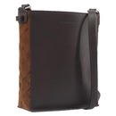 BURBERRY Shoulder Bag Leather Brown Silver Auth 208098A-1