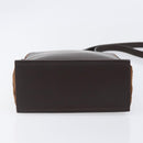 BURBERRY Shoulder Bag Leather Brown Silver Auth 208098A-5