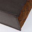 BURBERRY Shoulder Bag Leather Brown Silver Auth 208098A-18