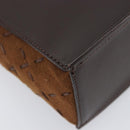 BURBERRY Shoulder Bag Leather Brown Silver Auth 208098A-19