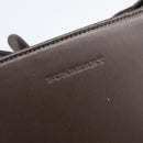BURBERRY Shoulder Bag Leather Brown Silver Auth 208098A-20