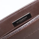 BURBERRY Shoulder Bag Leather Brown Silver Auth 208098A-21