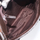 BURBERRY Shoulder Bag Leather Brown Silver Auth 208098A-12