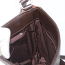BURBERRY Shoulder Bag Leather Brown Silver Auth 208098A-22