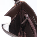 BURBERRY Shoulder Bag Leather Brown Silver Auth 208098A-23