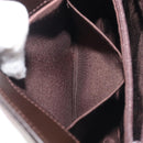 BURBERRY Shoulder Bag Leather Brown Silver Auth 208098A-26