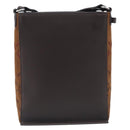 BURBERRY Shoulder Bag Leather Brown Silver Auth 208098A-2